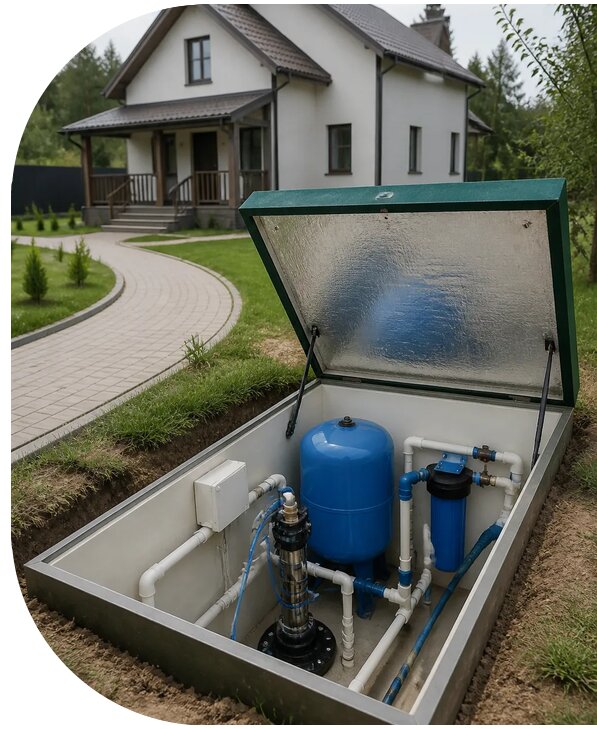 Автономное водоснабжение дома в Дзержинском от 153510 р. | АПаруса-Дзж